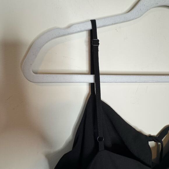 1.State Midi Dress Size Large NWT Black Sleeveless Tiered V-Neck A-Line Strappy - Picture 8 of 10